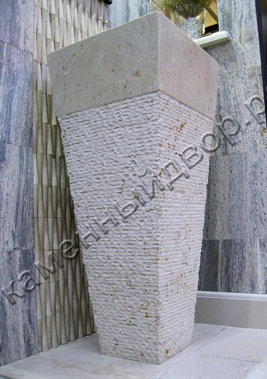 Раковина "Pedestal garis" из мрамора