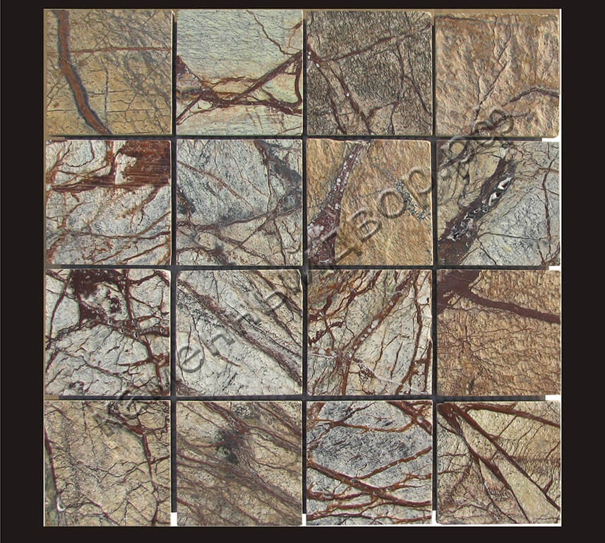 Мозаика мрамор "Forest brown" состаренный